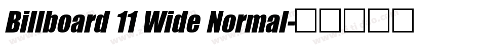 Billboard 11 Wide Normal字体转换